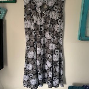 Black & Gray Floral Skull Sundress/Mini dress